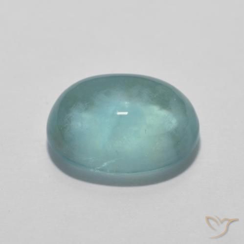 Fluorita Light Bluish Turquoise Natural 4.94ct, oval, Transparente