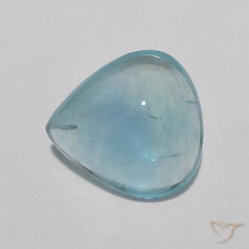 3.85ct Natural Azul verde Fluorita, Formato de pêra, Transparente