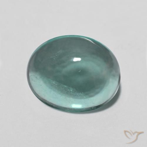 Fluorita Azul-esverdeado Natural 2.76ct, oval, Transparente