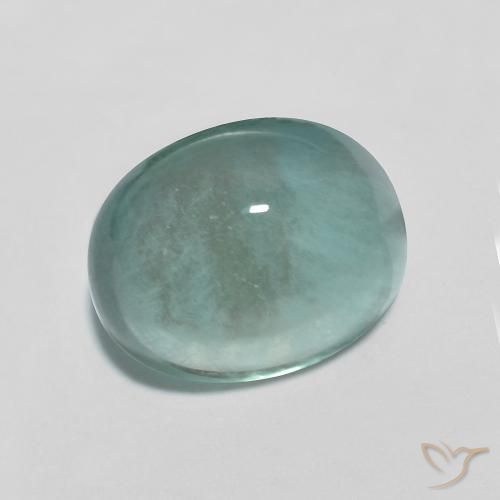 Fluorita Verde azul muito claro Natural 4.16ct, oval, Transparente