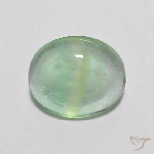 3.71ct Natural Amarelo Claro Verde Fluorita, oval, Transparente