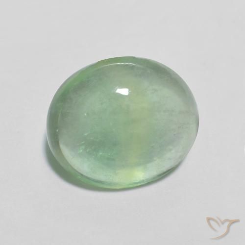Fluorita Amarelo Claro Verde Natural 3.71ct, oval, Transparente