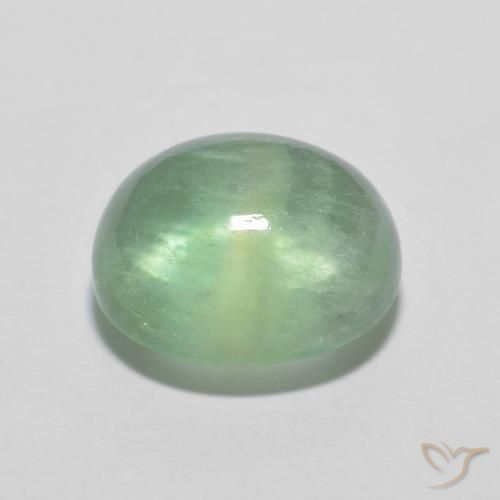Fluorita Amarelo Claro Verde Natural 3.71ct, oval, Transparente