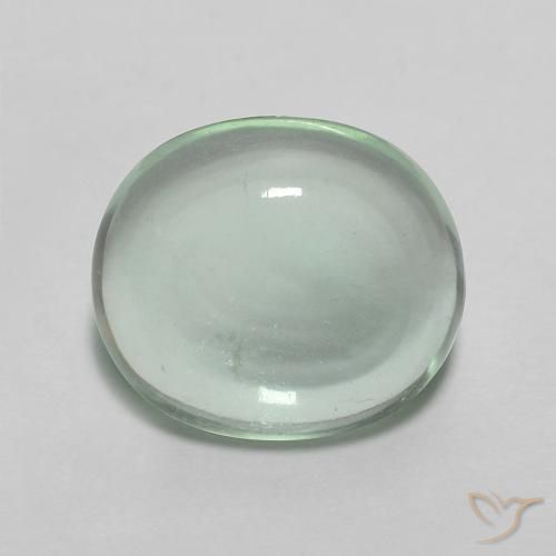 3.18ct Natural Menta verde Fluorita, oval, Transparente