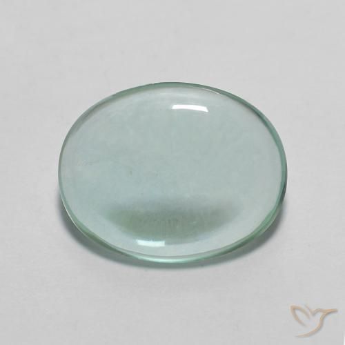 2.26ct Natural Verde azul muito claro Fluorita, oval, Transparente