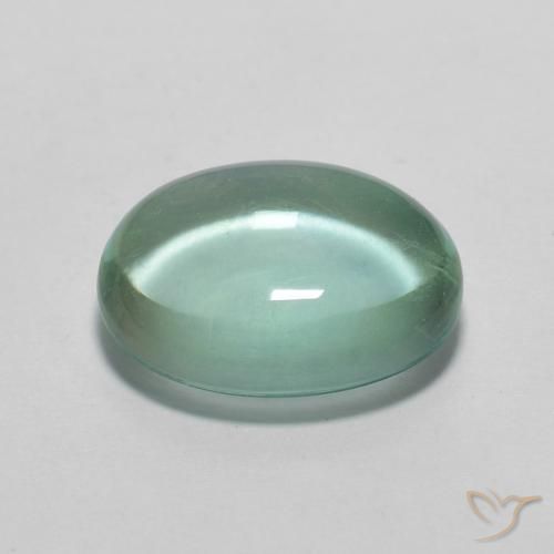 Fluorita Verde azul muito claro Natural 2.26ct, oval, Transparente