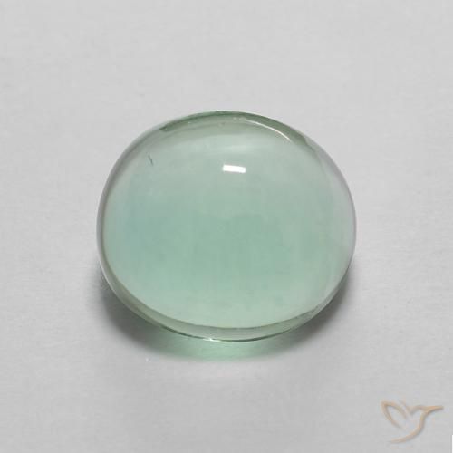 2.96ct Natural Azul claro verde Fluorita, oval, Transparente