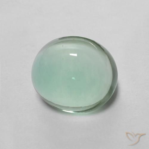 Fluorita Azul claro verde Natural 2.96ct, oval, Transparente