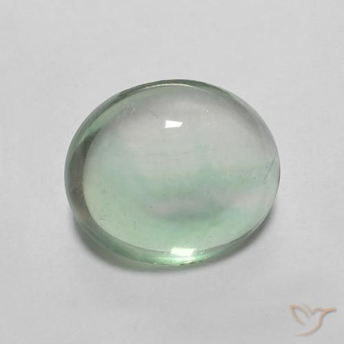Fluorita Hortelã clara Natural 3.58ct, oval, Transparente