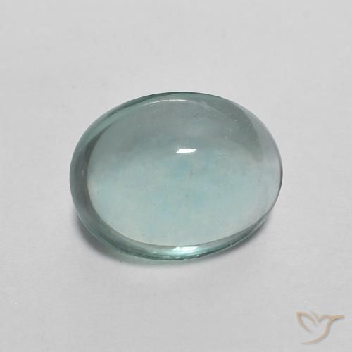 Fluorita Verde azul muito claro Natural 2.29ct, oval, Transparente