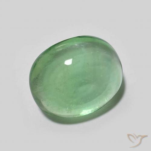 Fluorita verde quente Natural 5.26ct, oval, Transparente