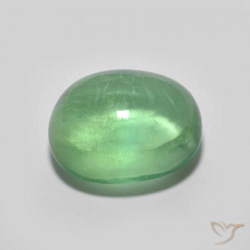 Fluorita verde quente Natural 5.26ct, oval, Transparente