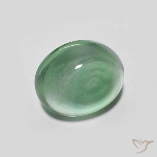 Fluorita Azul claro verde Natural 3.67ct, oval, Transparente