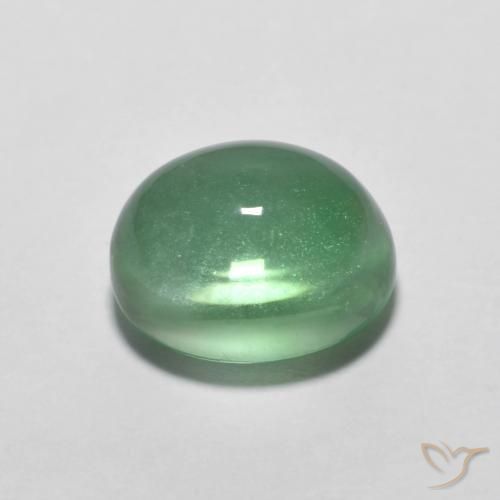 Fluorita Azul claro verde Natural 3.67ct, oval, Transparente
