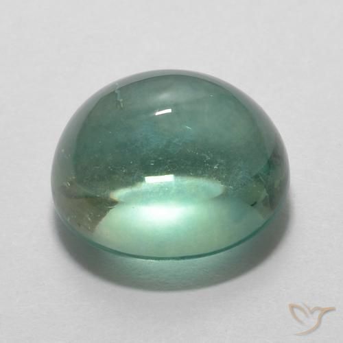Fluorita Azul verde Natural 5.28ct, oval, Transparente