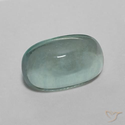 Fluorita Azul claro verde Natural 3.12ct, oval, Transparente