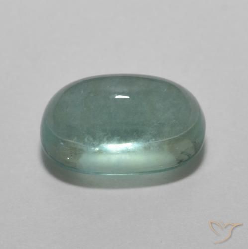 Fluorita Azul claro verde Natural 3.12ct, oval, Transparente