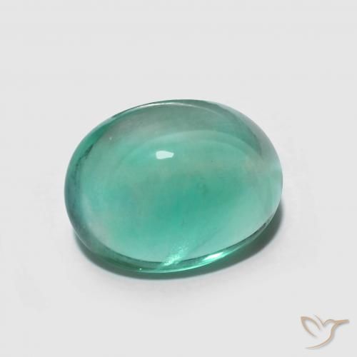 Fluorita Verde Frio Natural 4.49ct, oval, Transparente