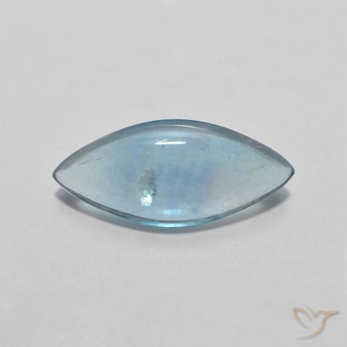 2.12ct Natural Teal Claro Fluorita, Marquesa, Transparente