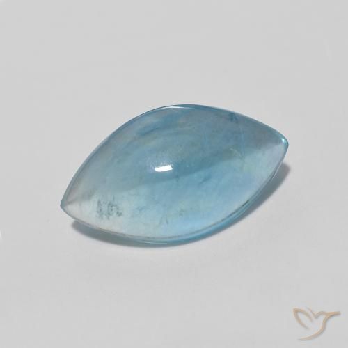 Fluorita Azul claro verde Natural 3.88ct, Marquesa, Transparente