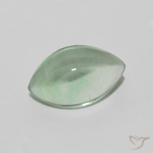 Fluorita Verde Terroso Natural 4.01ct, Marquesa, Transparente