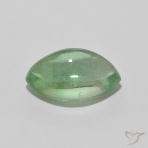 Fluorita Verde Terroso Natural 4.01ct, Marquesa, Transparente