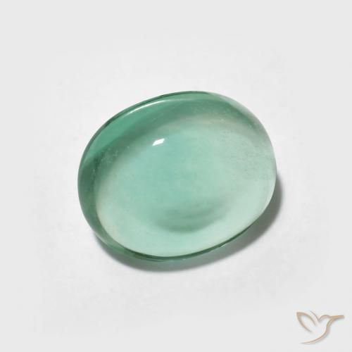 Fluorita Azul claro verde Natural 2.60ct, oval, Transparente