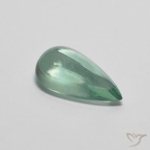 3.00ct Natural Menta verde Fluorita, Formato de pêra, Transparente