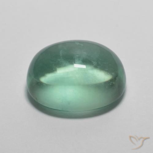 Fluorita Verde azulado Natural 7.22ct, oval, Transparente