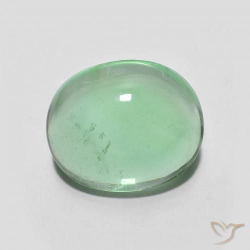 5.35ct Natural Verde amarelado claro Fluorita, oval, Transparente