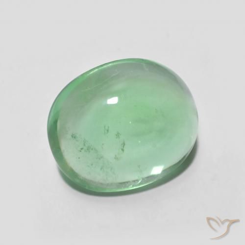 Fluorita Verde amarelado claro Natural 5.35ct, oval, Transparente