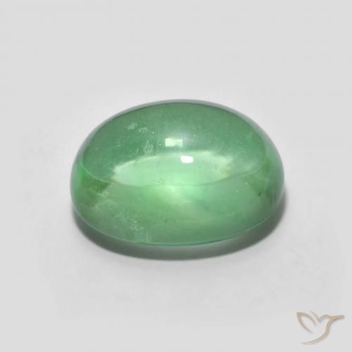 Fluorita Verde amarelado claro Natural 5.35ct, oval, Transparente