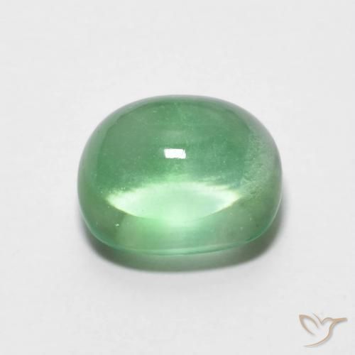 Fluorita Luz verde Natural 3.90ct, oval, Transparente