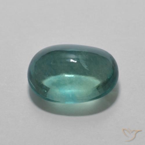 fluorita Azul esverdeado Natural 5.08ct, Corte Oval, Transparente