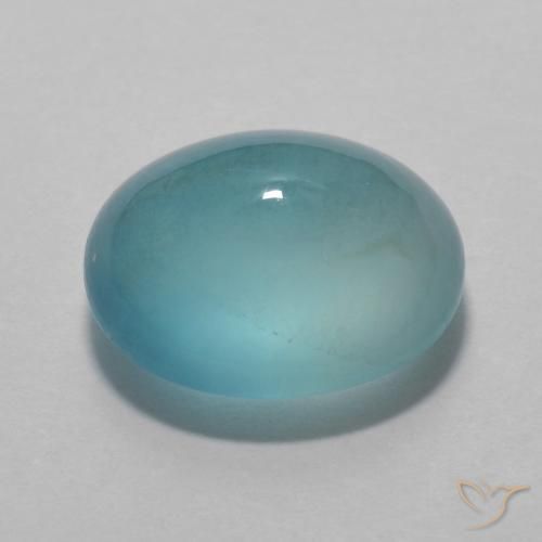 Fluorita Médio Azul Verde Natural 4.43ct, oval, Transparente