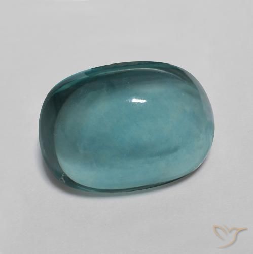 Fluorita Verde Azul Profundo Natural 11.02ct, Almofada, Transparente