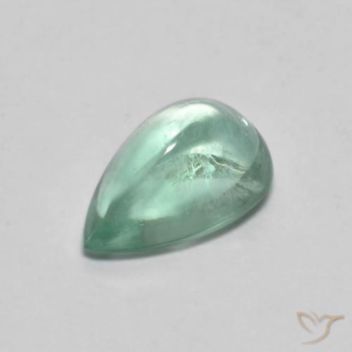 2.31ct Natural Verde azulado Fluorita, Formato de pêra, Transparente