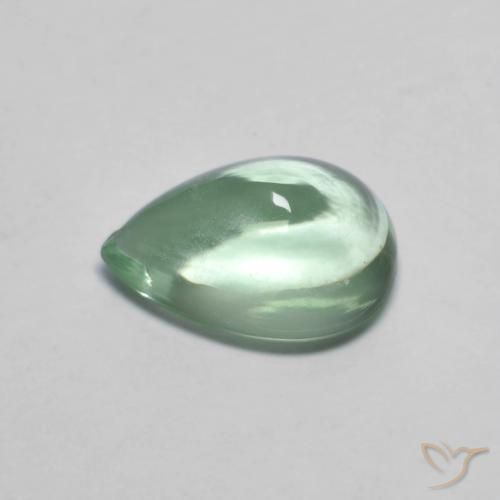 Fluorita Amarelo Claro Verde Natural 2.70ct, Formato de pêra, Transparente
