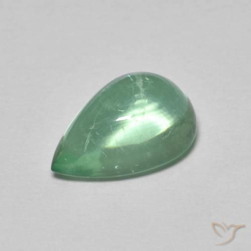 2.97ct Natural Hortelã clara Fluorita, Formato de pêra, Transparente