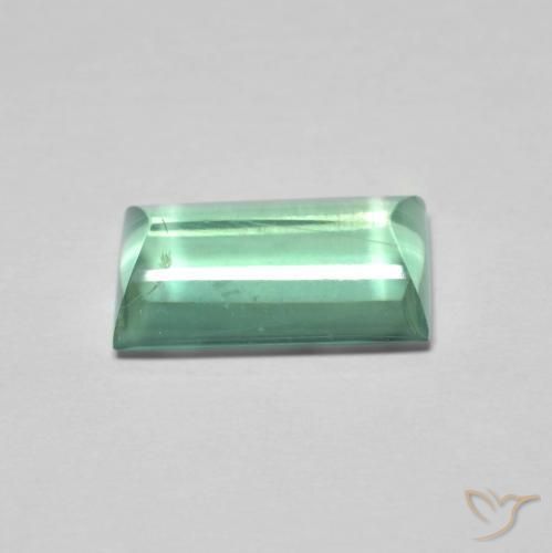 Fluorita Luz verde Natural 5.89ct, baguete, Transparente