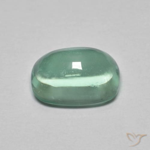 Fluorita Azul verde Natural 2.54ct, Almofada, Transparente