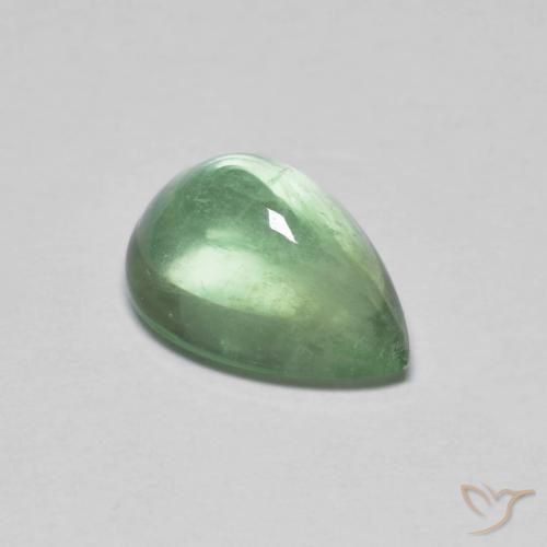 Fluorita verde quente Natural 2.75ct, Formato de pêra, Transparente
