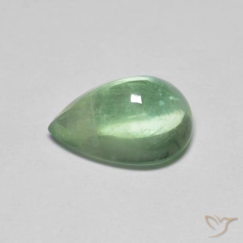 Fluorita verde quente Natural 2.75ct, Formato de pêra, Transparente