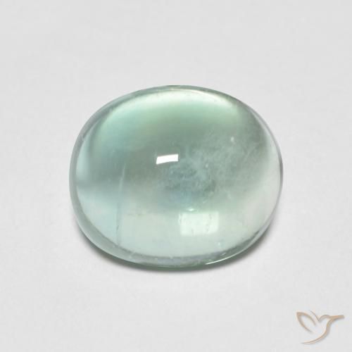 3.15ct Natural Verde azul muito claro Fluorita, oval, Transparente