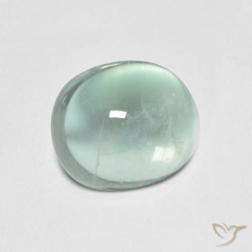 Fluorita Verde azul muito claro Natural 3.15ct, oval, Transparente