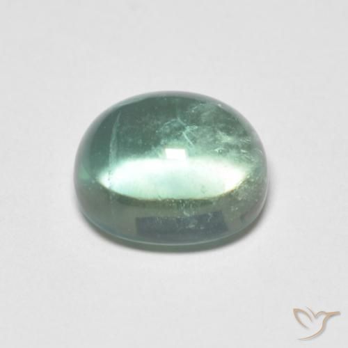 Fluorita Verde azul muito claro Natural 3.15ct, oval, Transparente