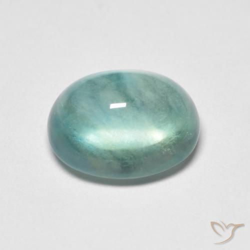 Fluorita Verde azul muito claro Natural 3.34ct, oval, Transparente