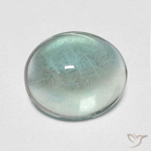 2.42ct Natural Azul claro verde Fluorita, oval, Transparente