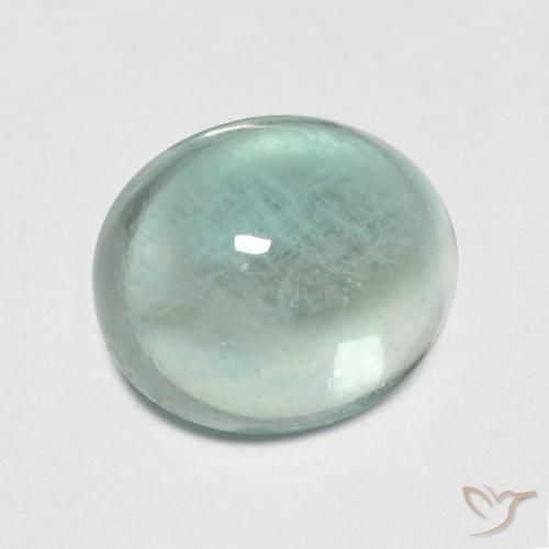 Fluorita Azul claro verde Natural 2.42ct, oval, Transparente