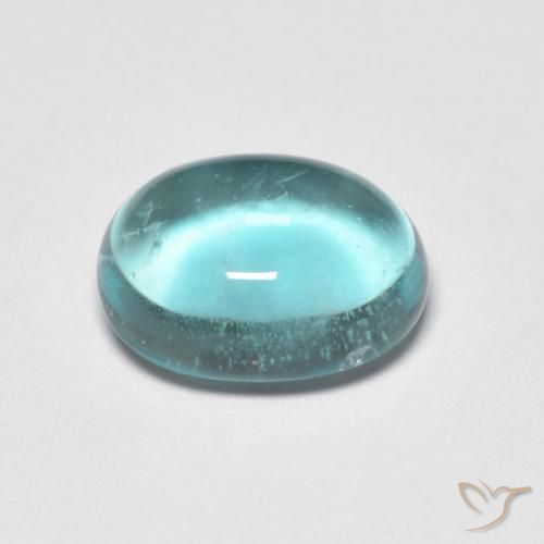 Fluorita Médio Azul Verde Natural 2.78ct, oval, Transparente